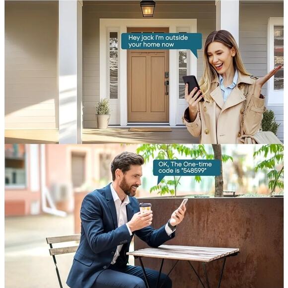 Front Door Lock Set with Handle Fingerprint Keyless Entry Smart Deadbolt - Picture 4 of 9